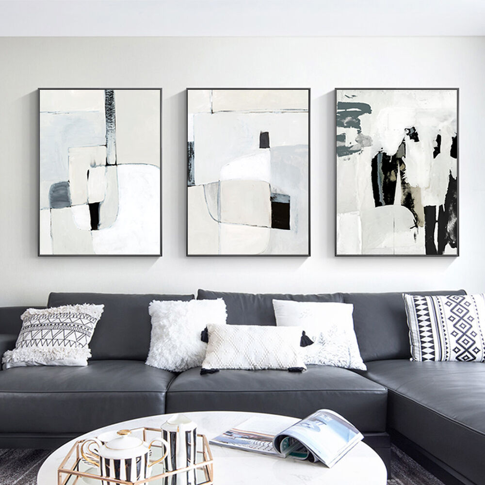 50cmx70cm Soft Spoken 3 Sets Black Frame Canvas Wall Art Price