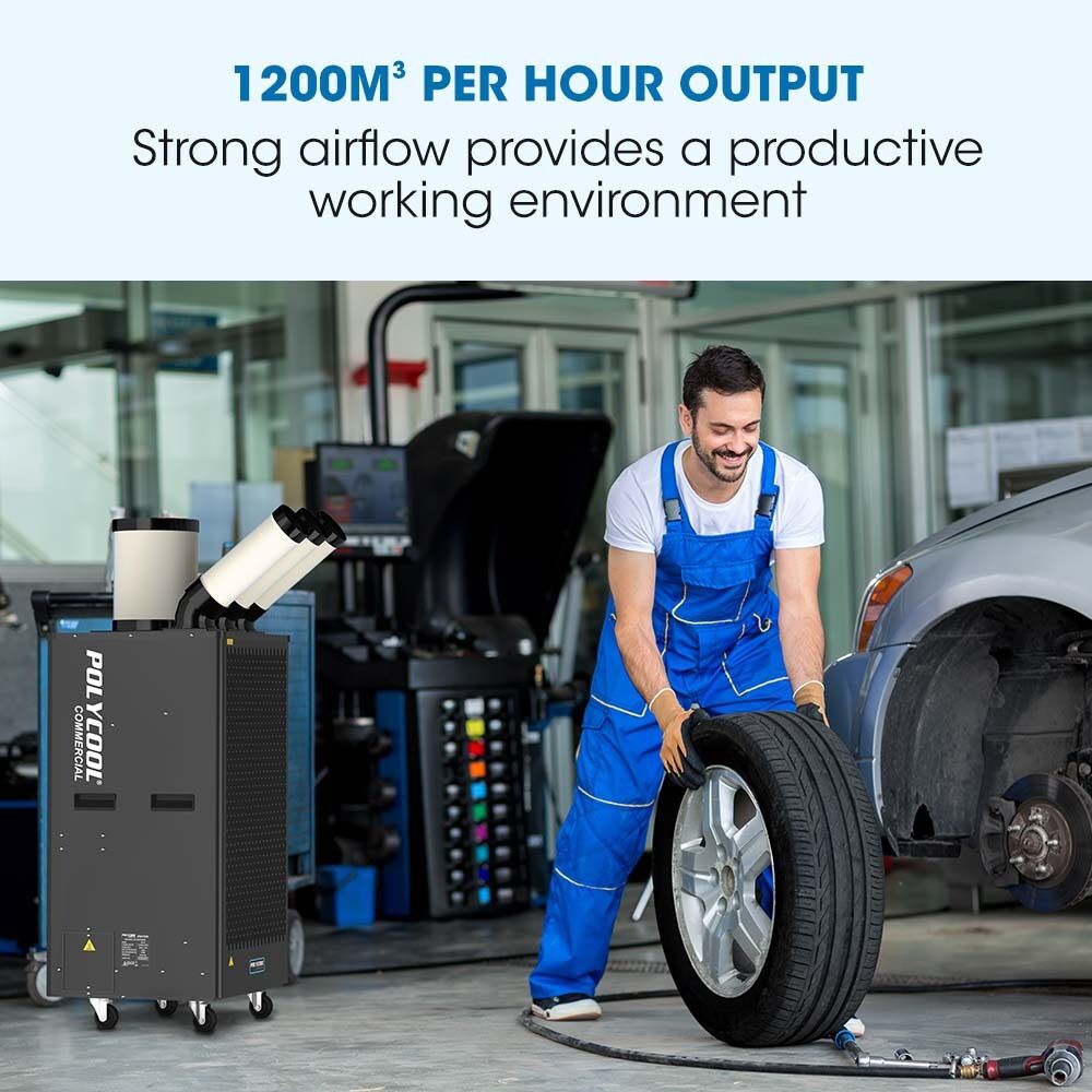 POLYCOOL 6.5kW Portable Industrial Spot Cooler, with Triple Cooling Ducts Price