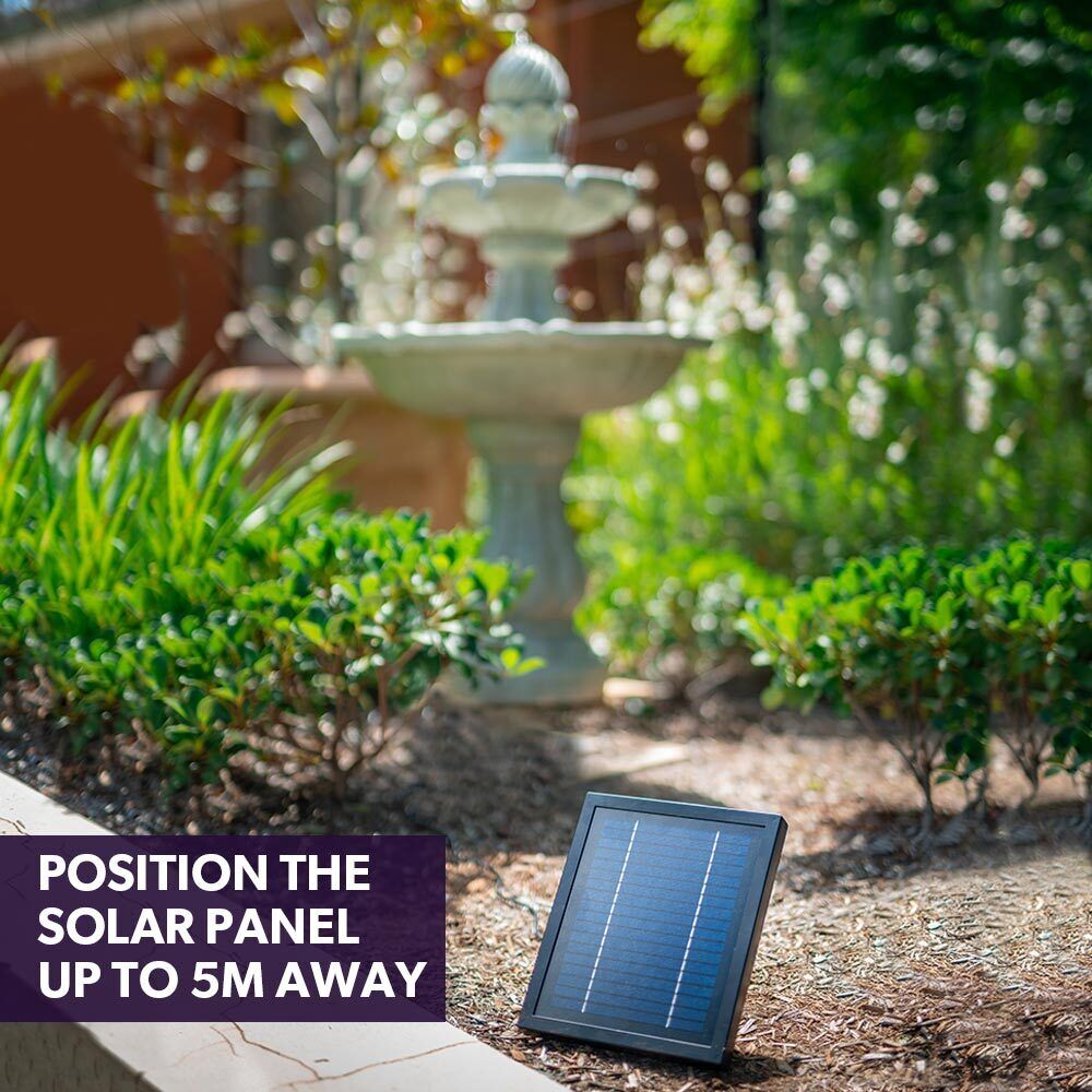 PROTEGE 3 Tier Solar Powered Water Feature Fountain Bird Bath - Light Grey Price