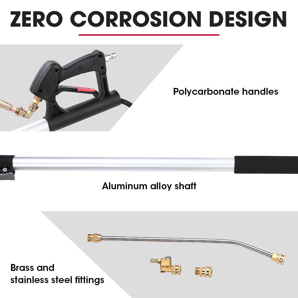 Jet-USA 4000PSI 5.5M Long Telescopic Universal Pressure Washer Cleaner Pole Wand Extension Lance Price