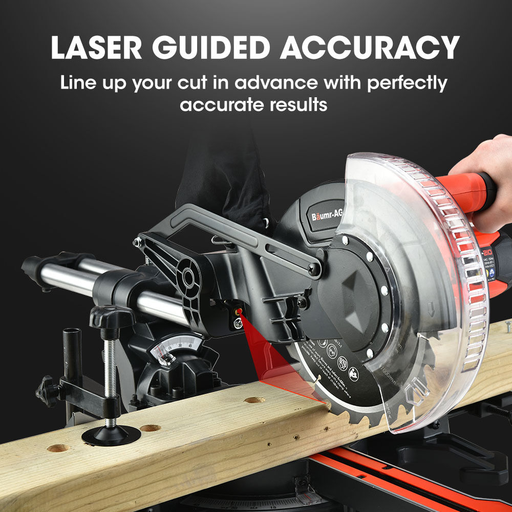 BAUMR-AG 210mm Compound Mitre Saw Dual Bevel Sliding Drop Saws 1500W Price