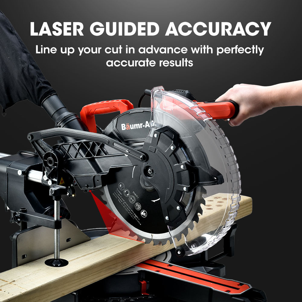 BAUMR-AG 305mm Compound Mitre Saw Dual Bevel Sliding Drop Saws 2200W Price