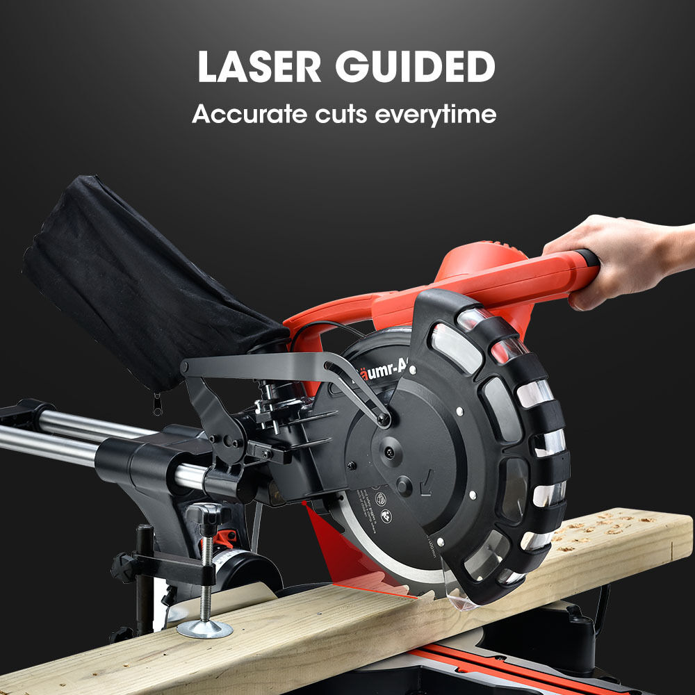 BAUMR-AG 254mm Sliding Compound dual Mitre Drop Saw and Adjustable Stand Combo Price