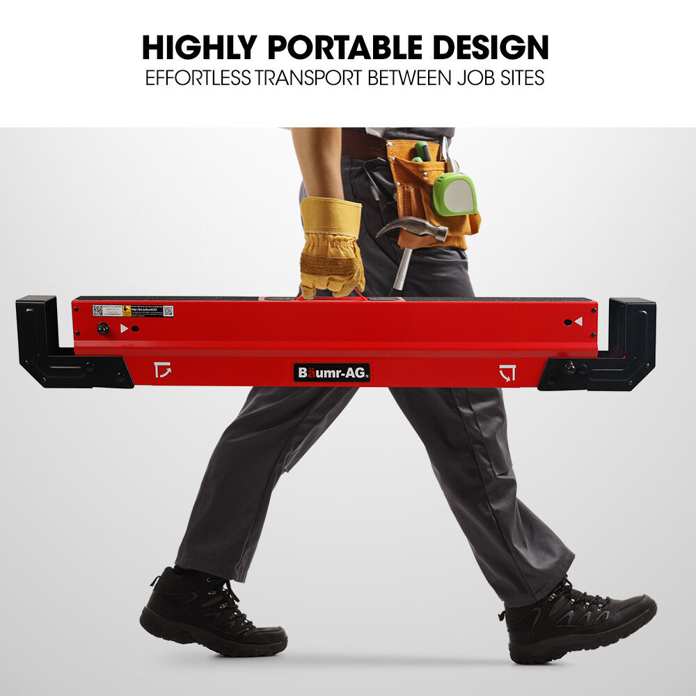 BAUMR-AG 2 x Steel Saw Horse, Folding Height Adjustable Sawhorse, 1180kg Capacity, 2x4 Support Arms Price