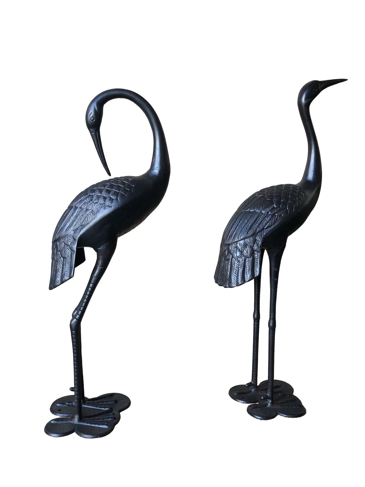 2 Piece Crane Couple Metal Statue Set Price