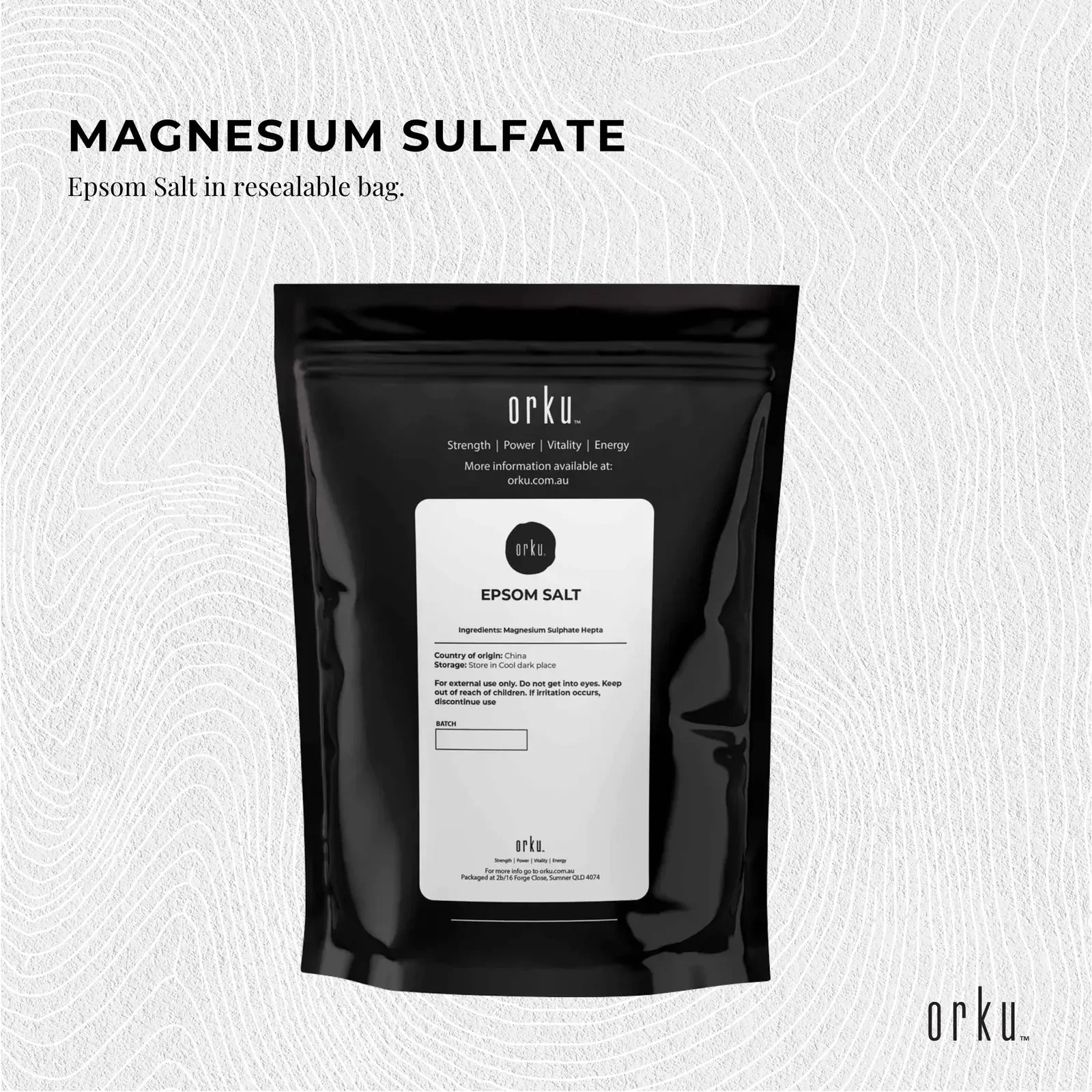 100g Epsom Salt - Magnesium Sulphate Bath Salts For Skin Body Baths Sulfate Price