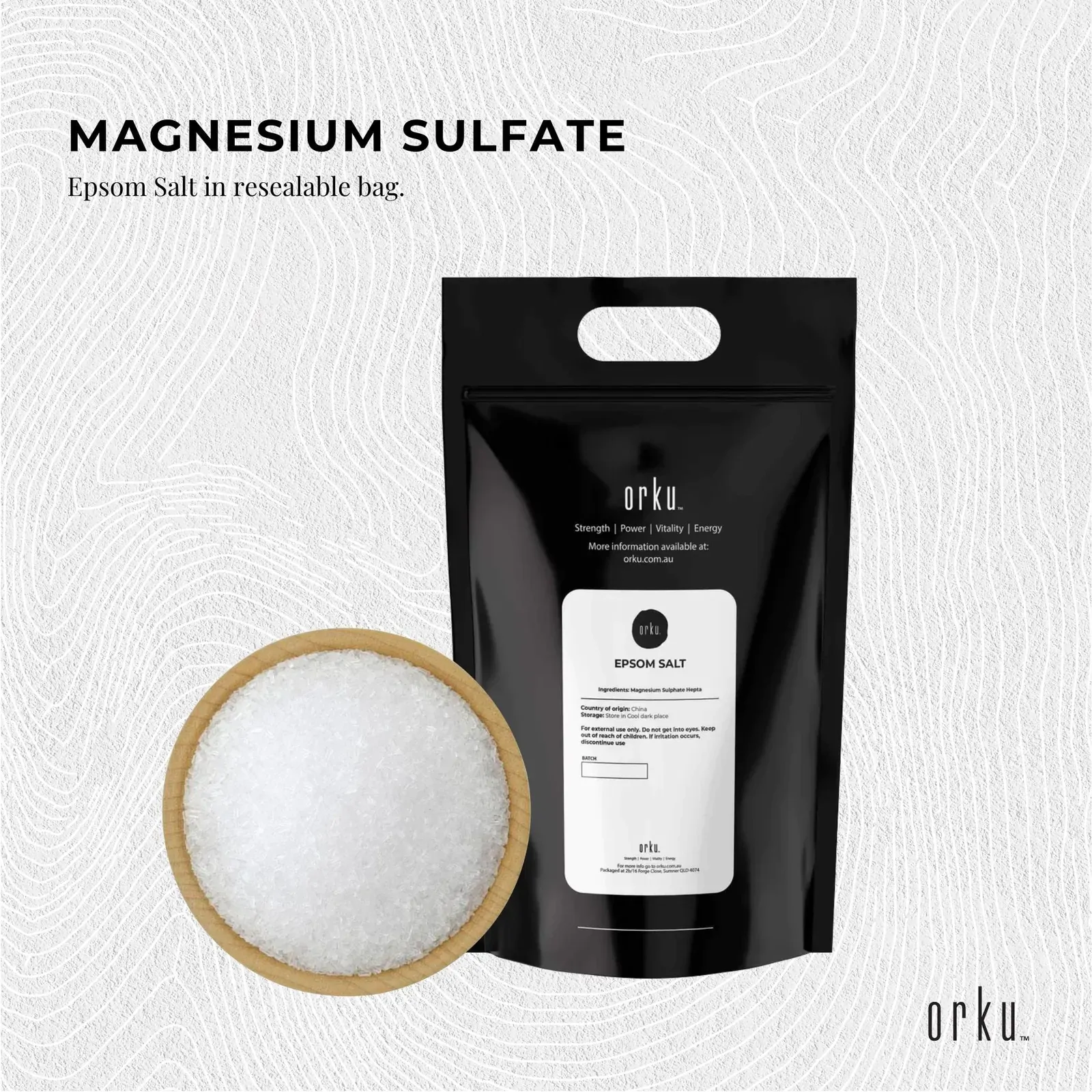 5Kg Epsom Salt - Magnesium Sulphate Bath Salts For Skin Body Baths Sulfate Price