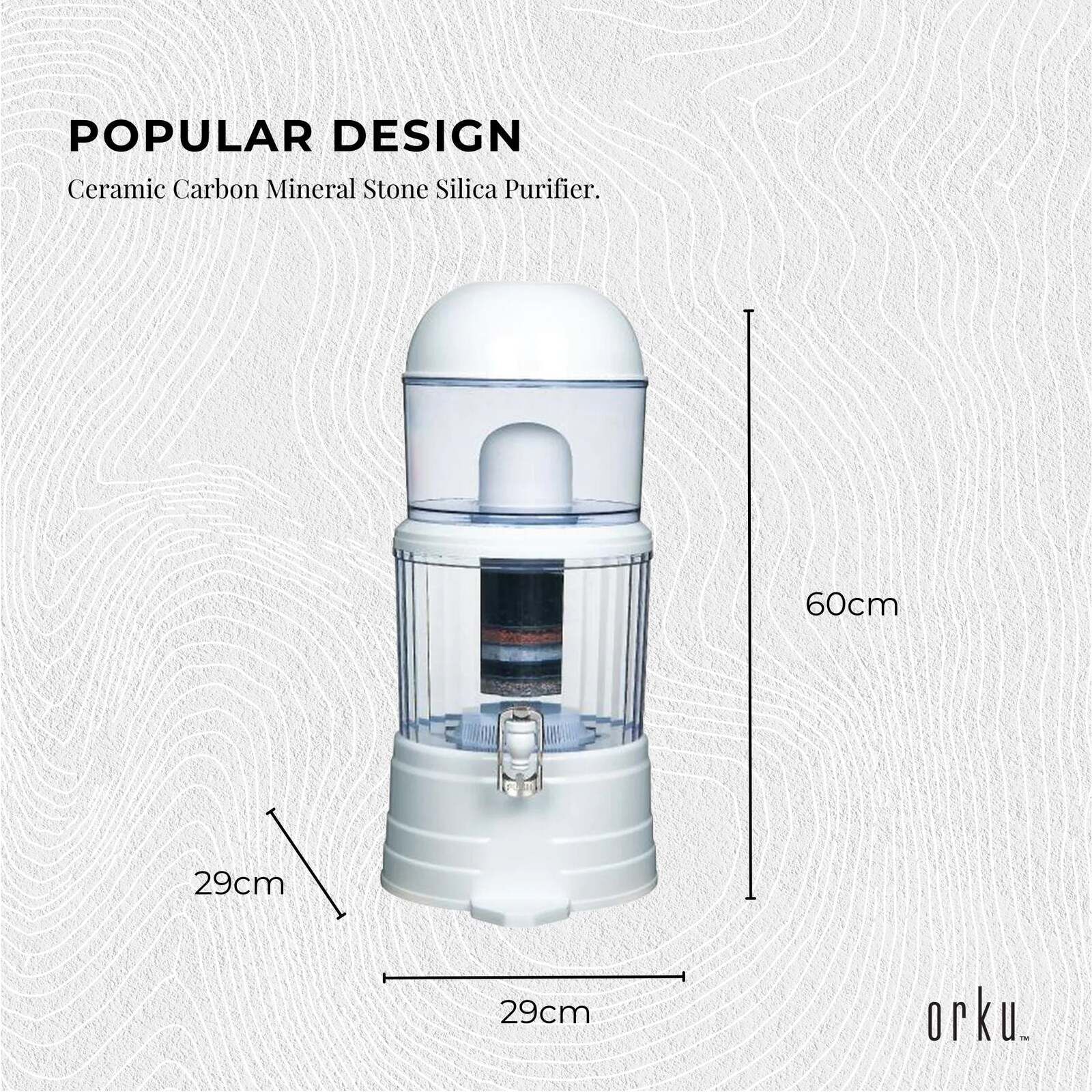 14L Benchtop 8 Stage Water Filter - Ceramic Carbon Mineral Stone Silica Purifier Price