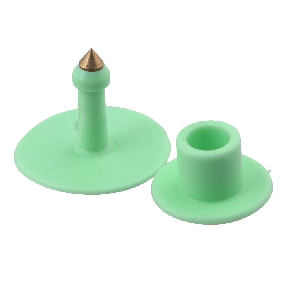 1-100 Cattle Number Ear Tags Set - Round Green Pig Sheep Goat Livestock Label Price