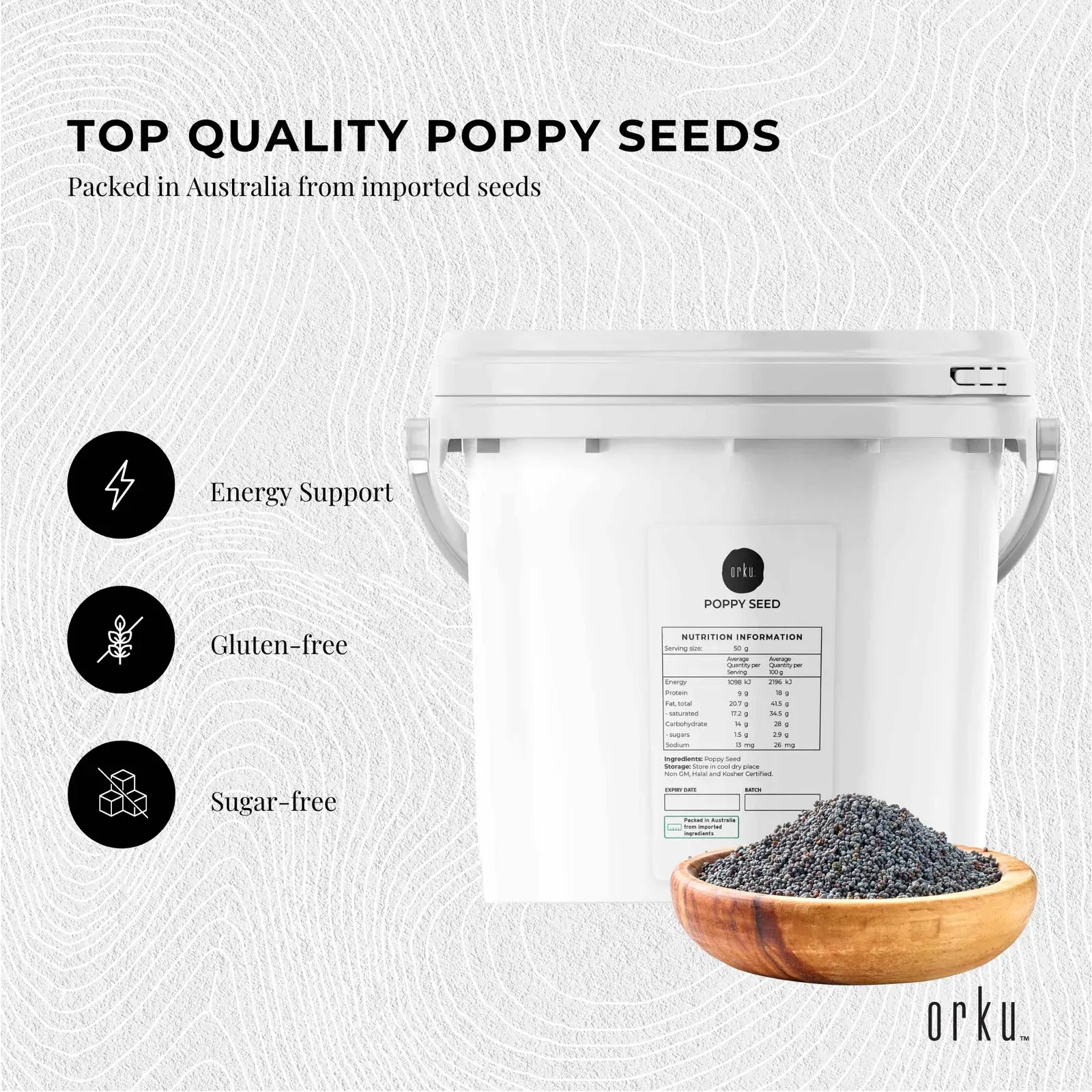 3.5Kg Poppy Seeds Unwashed Bucket Papaver Somniferum For Baking and Decorating Price