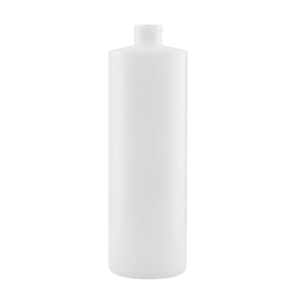 10x 500ml Clear HDPE Round Bottle + 28/410 Caps - Empty Plastic Food Storage Price