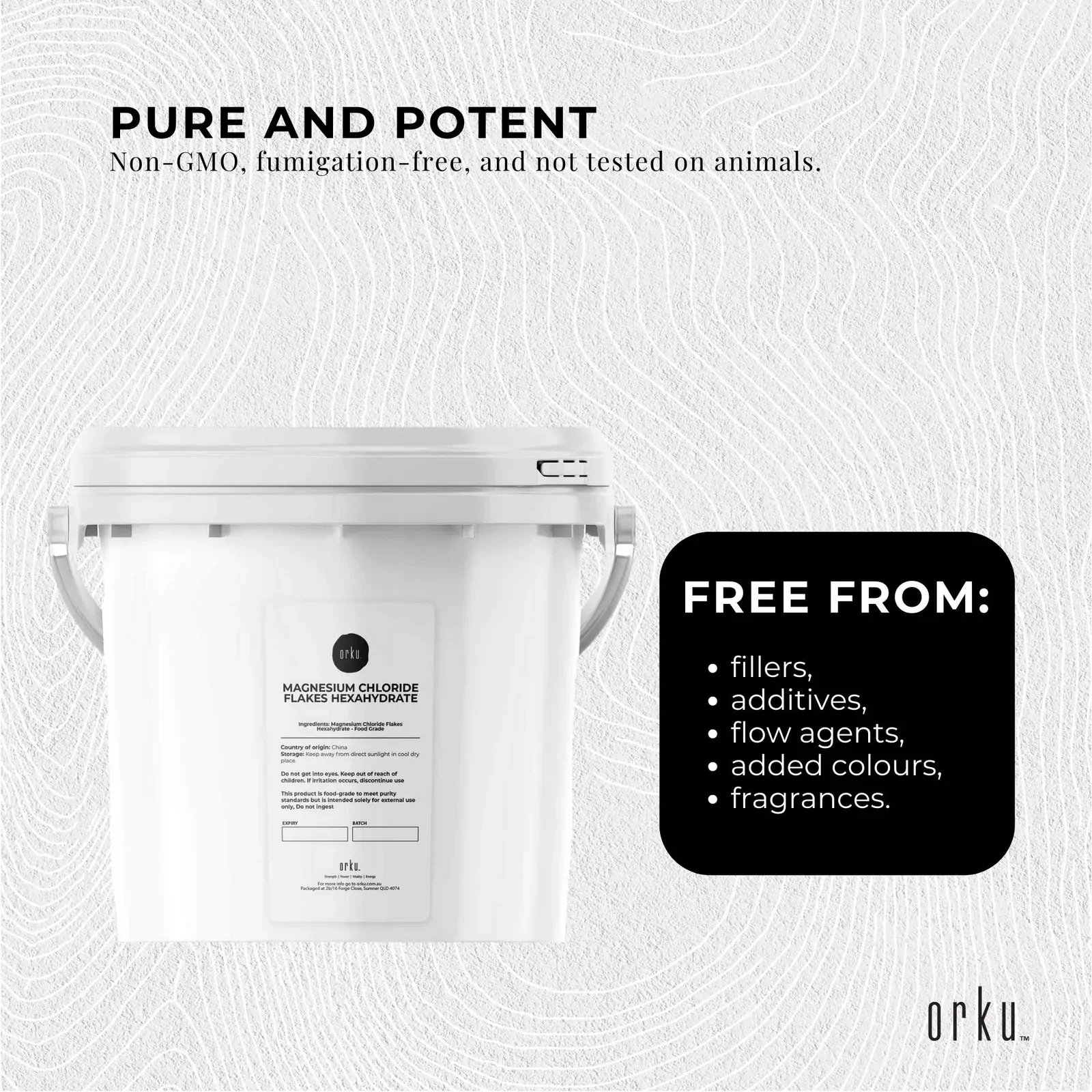 3.8Kg Magnesium Chloride Flakes Hexahydrate Tub - Organic USP Food Grade Salt Price