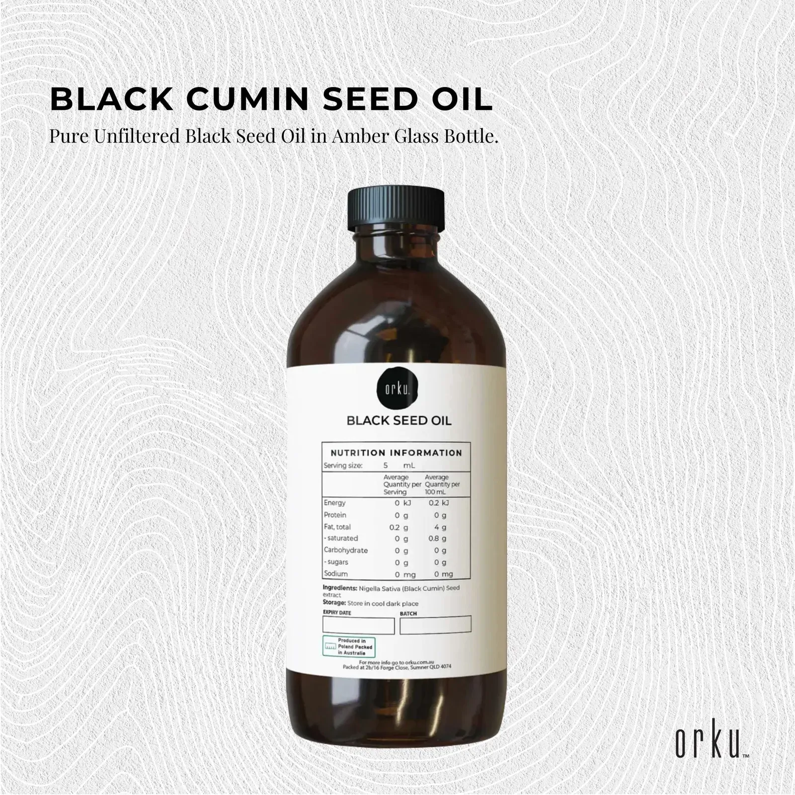 500ml Pure Black Seed Oil - 100% Ethiopian Nigella Sativa Cumin Cold Pressed Price