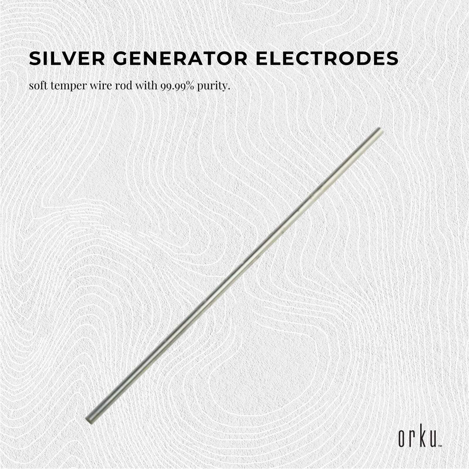 2x 8" Silver Rods 12 Gauge 99.99% High Purity Fine Soft Wire Colloidal Electrode Price
