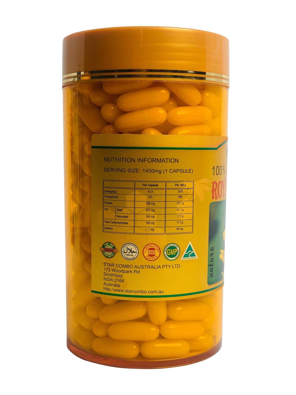 365x 1450mg Royal Bee Jelly Capsules Costar 100% Pure Skin Supplement Price