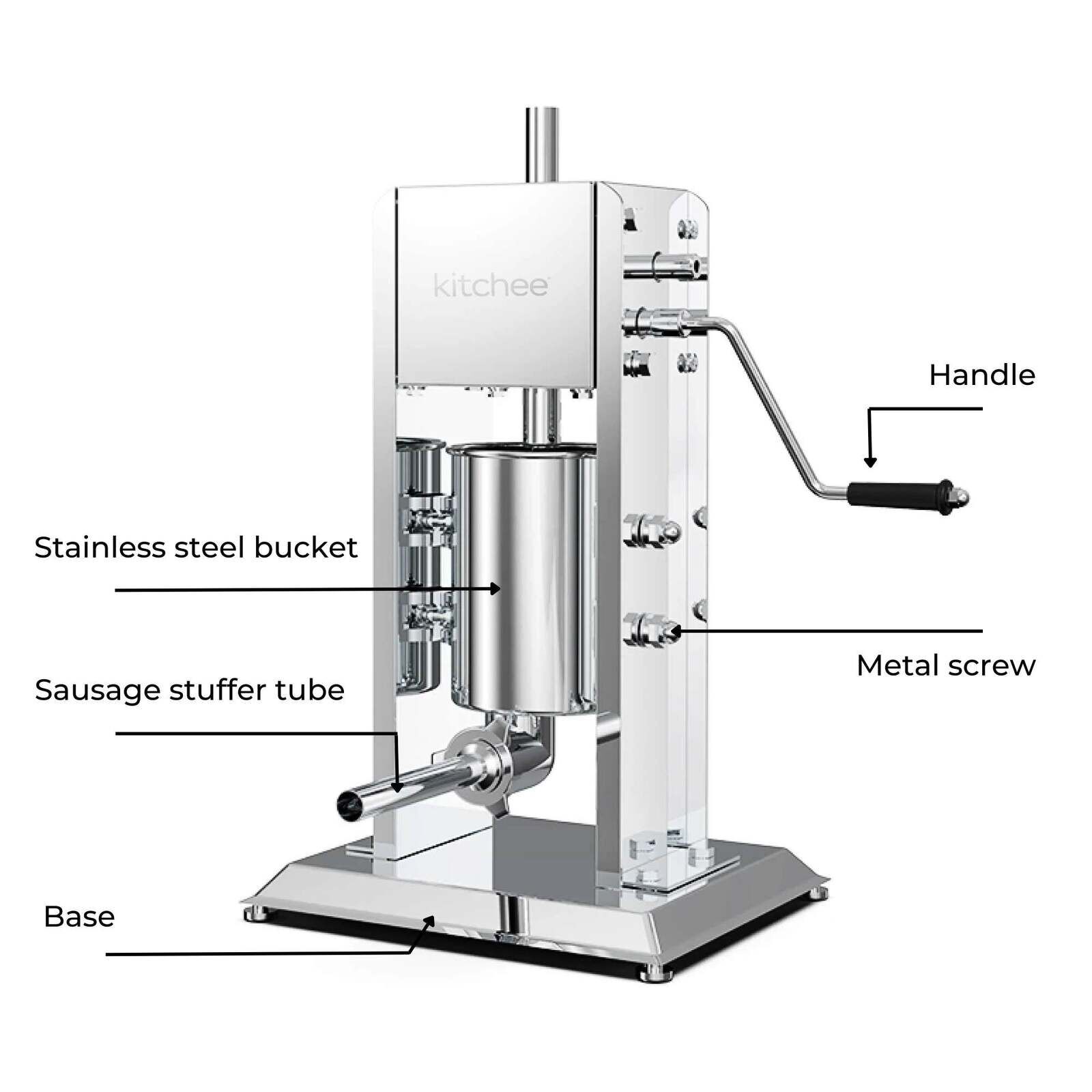3L Manual Vertical Sausage Filler - Stainless Stuffer Meat Press Machine Price