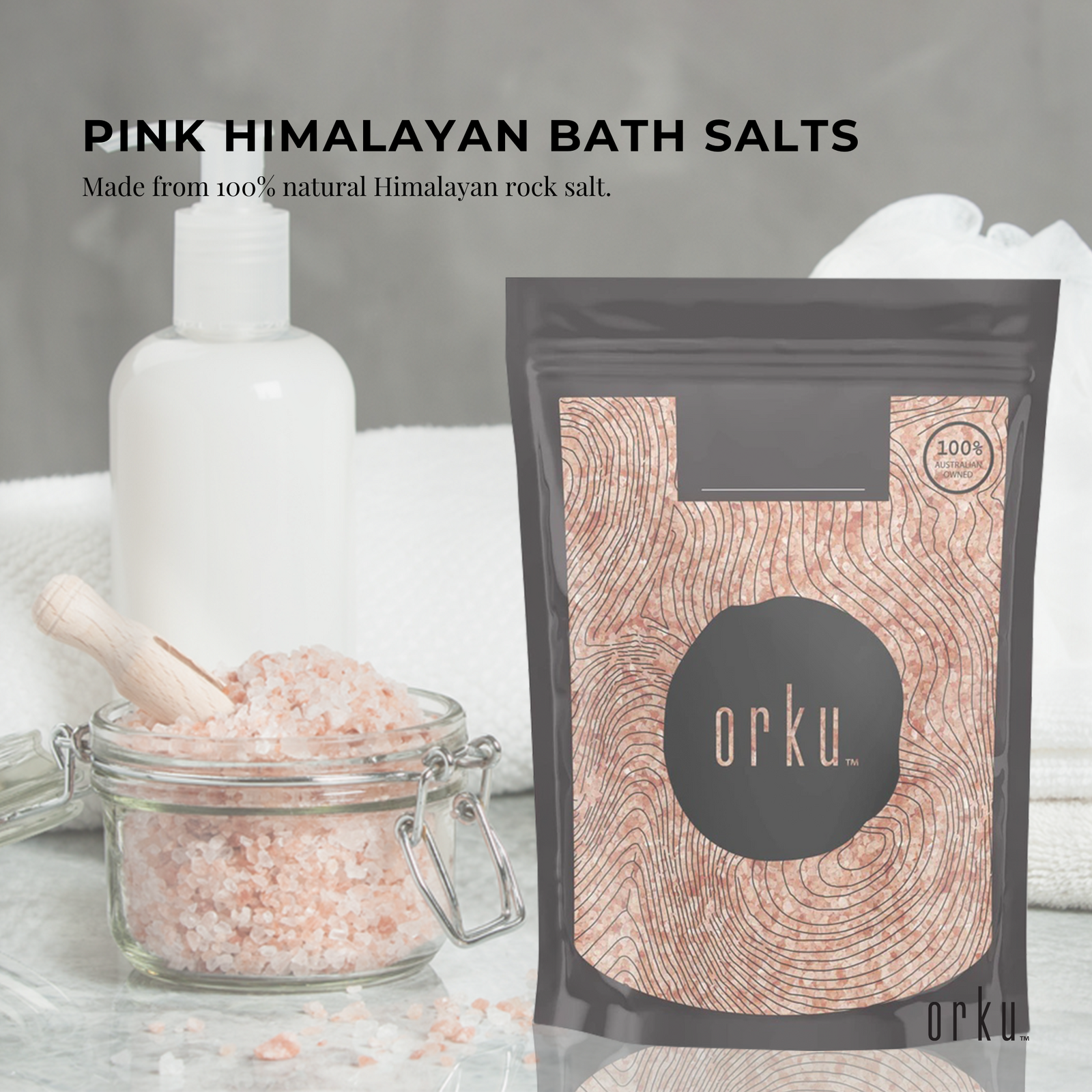 100g Pink Himalayan Bath Salts - Natural Crystal Rocks - Spa Therapy Body Scrub Price