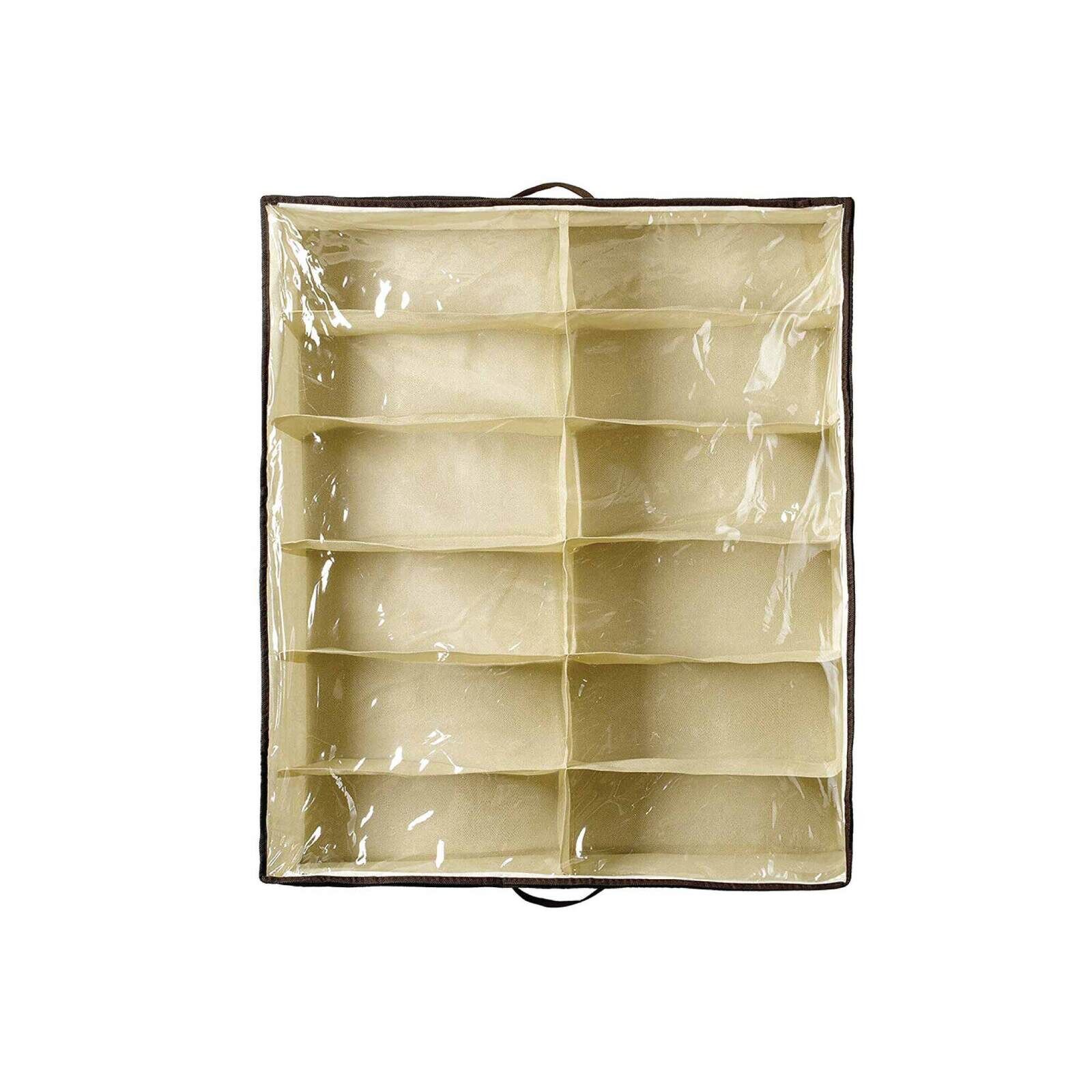Shoe Organiser 12 Pair Under Bed Storage Zippered Breathable Wardrobe Closet Bag Price