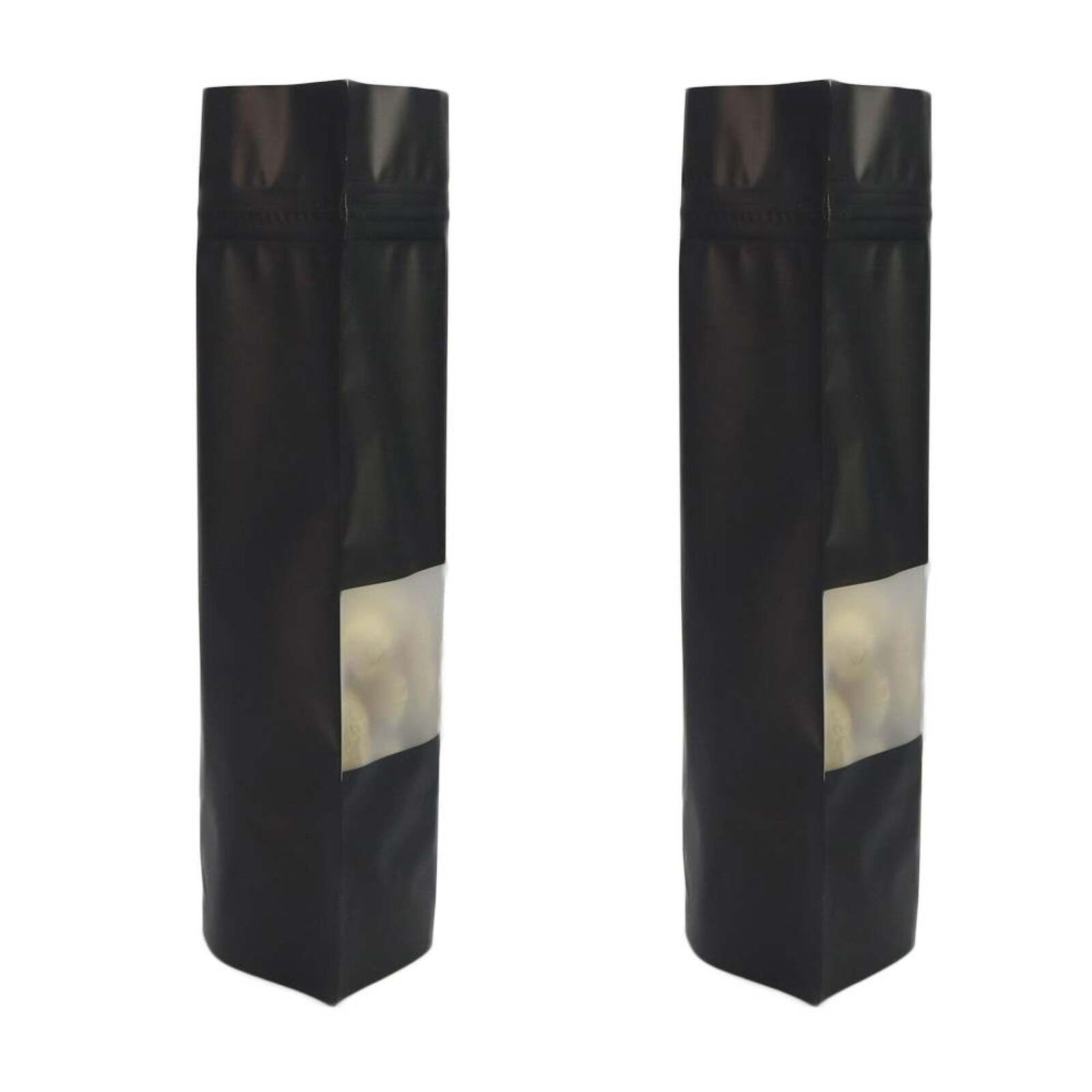 100 Resealable Mylar Stand Up Bags 36x25cm - Black Food Packaging Zip Pouch Price