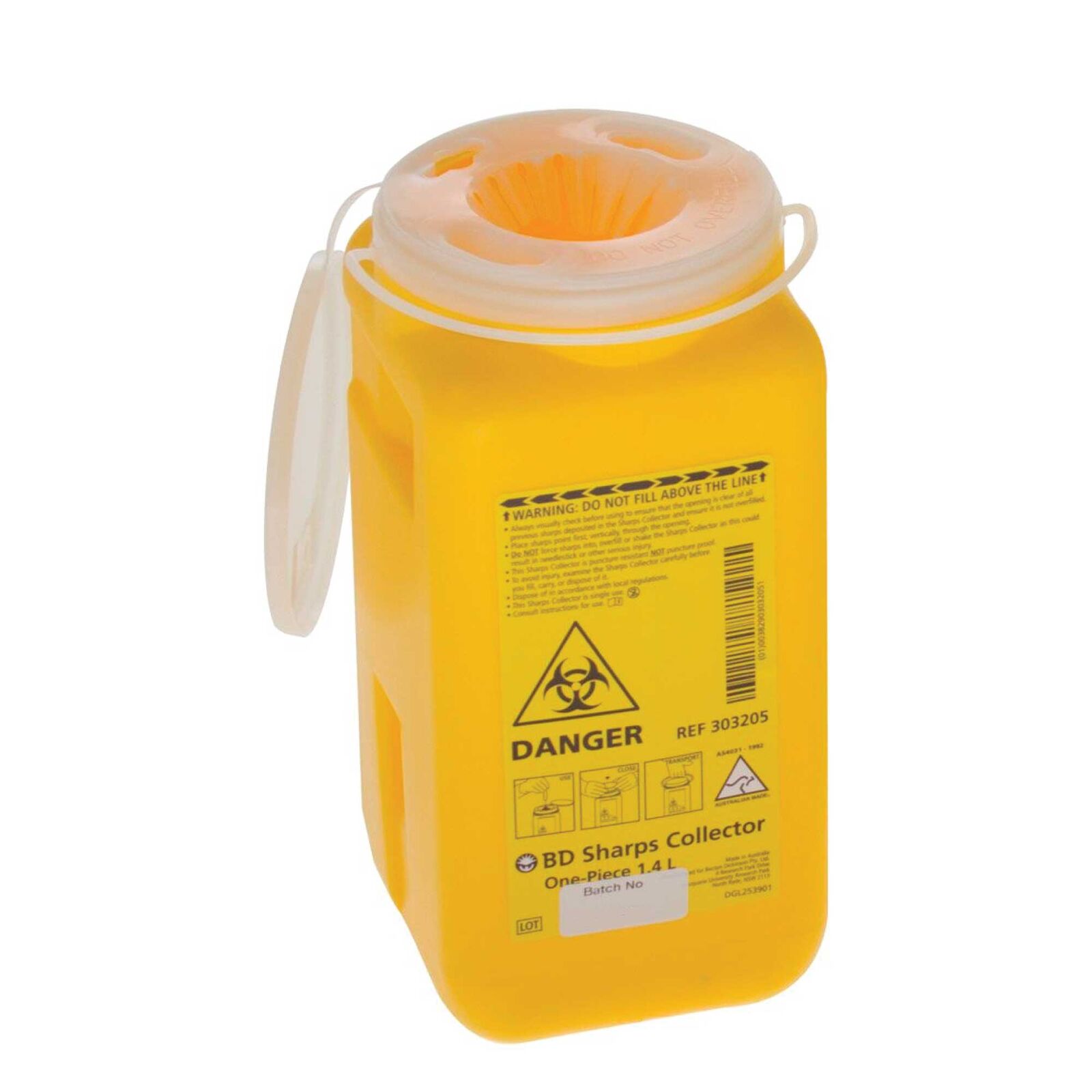 1.4L Sharps Container Needle Biohazard Bin Disposal - Medical Waste Collector Price