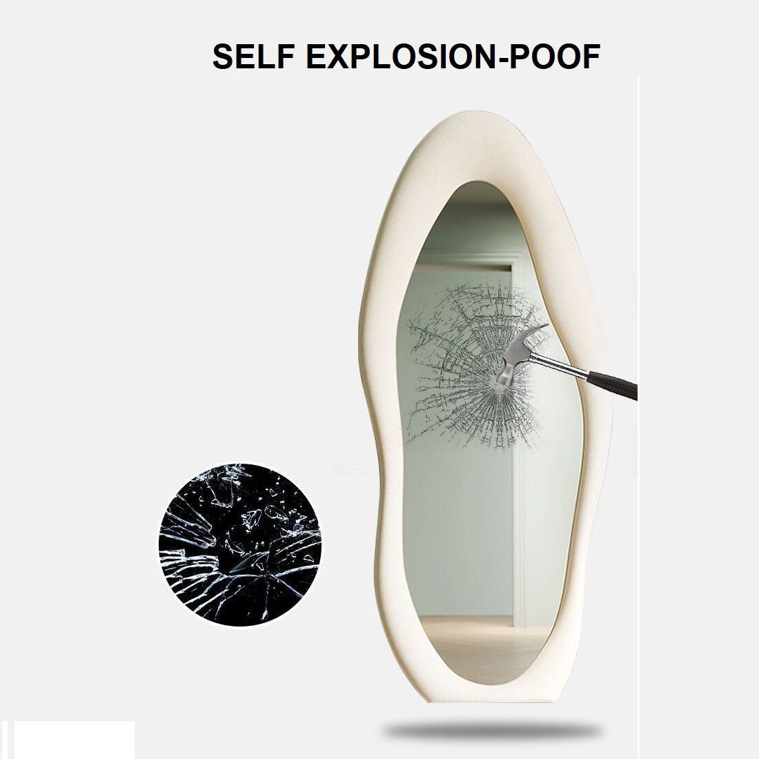 1.7m Standing Maiden Mirror Full Length Aesthetic Full Size Floor Mirror Bedroom Creative Modern Deco Pearl White Price