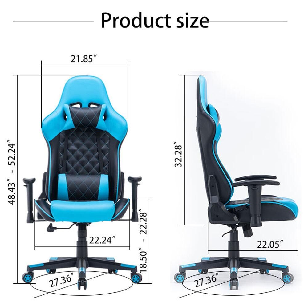 Gaming Chair Ergonomic Racing chair 165° Reclining Gaming Seat 3D Armrest Footrest Green Black Price