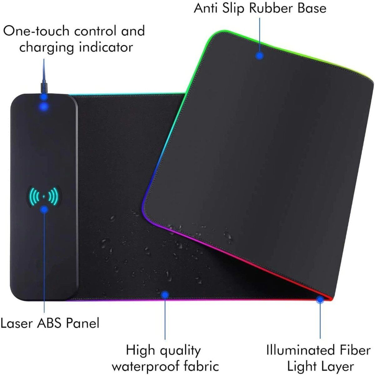 RGB Wireless 15W Oversized Charger Mouse Pad 800x300 MM Gaming Mouse Pad Price