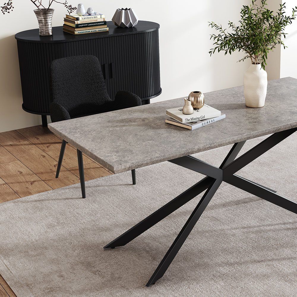 Falcon Rectangular Dining Table MDF Marbling Price