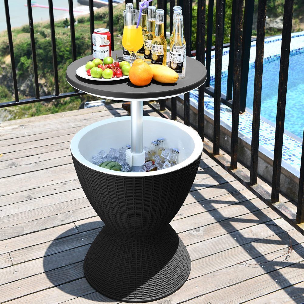 Garden Ice Cooler Table (Black) Price
