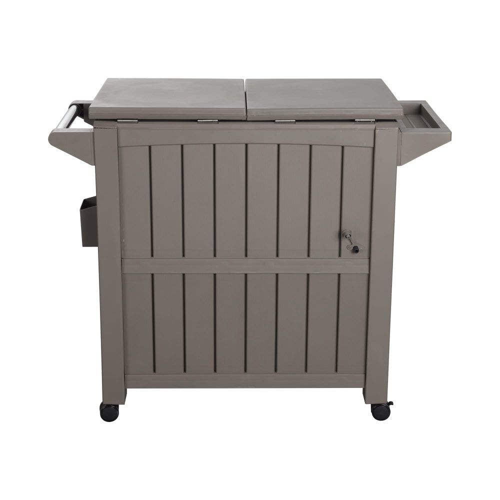 Garden Bar Serving Cart with Cooler (Taupe) Price