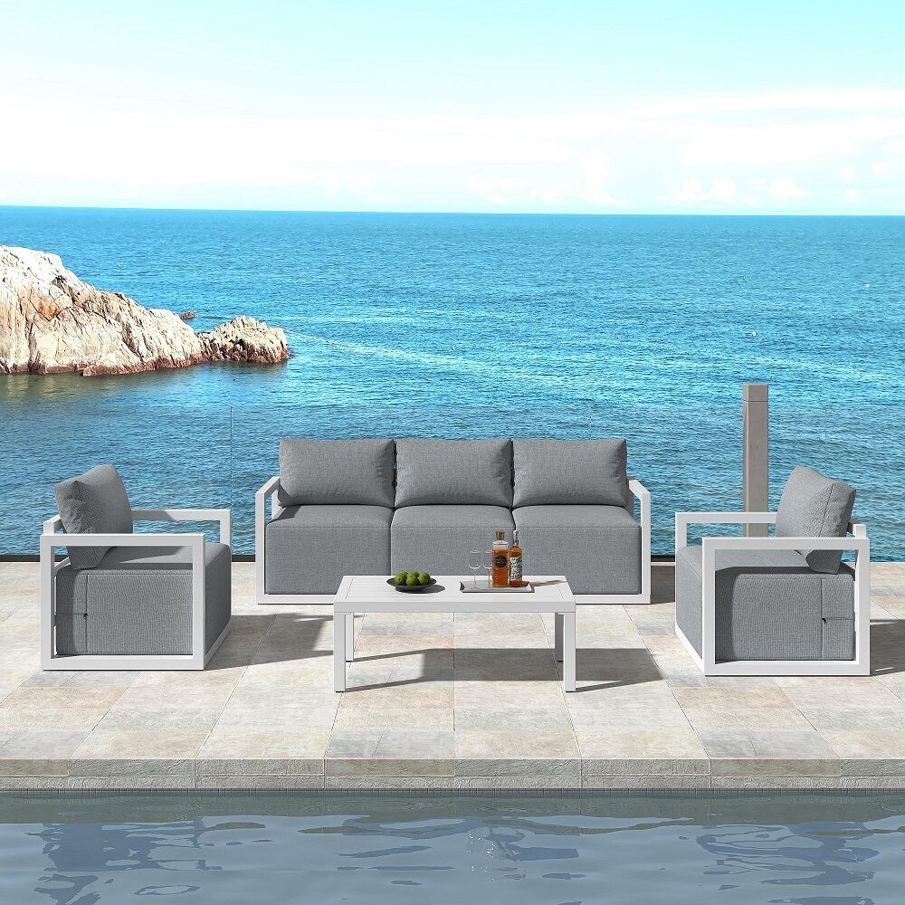 Alfresco 5-Seater Deep-Seated Patio Set Äì White Price