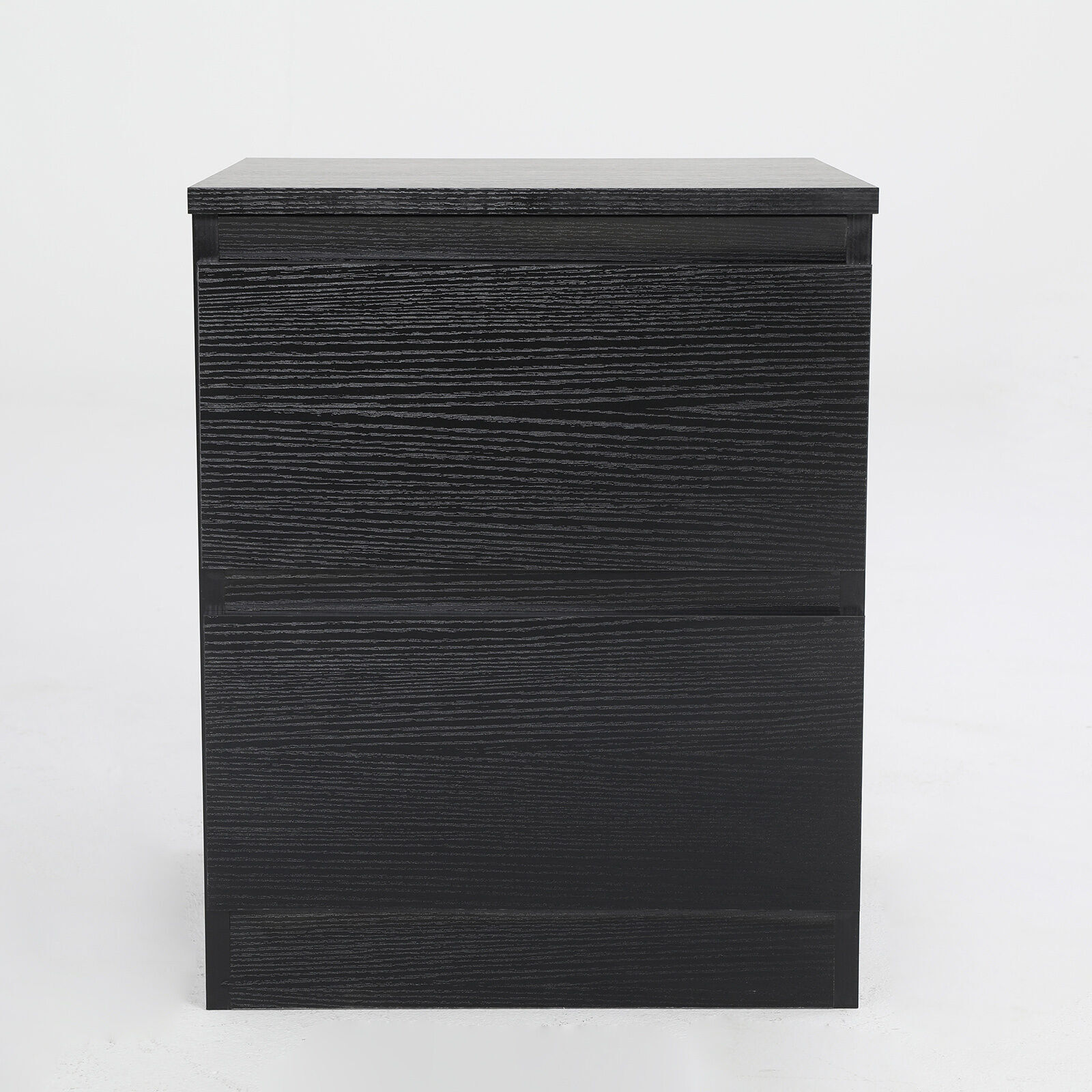 Bedside Table Side Storage Cabinet Nightstand Bedroom 2 Drawer JOSS BLACK Price