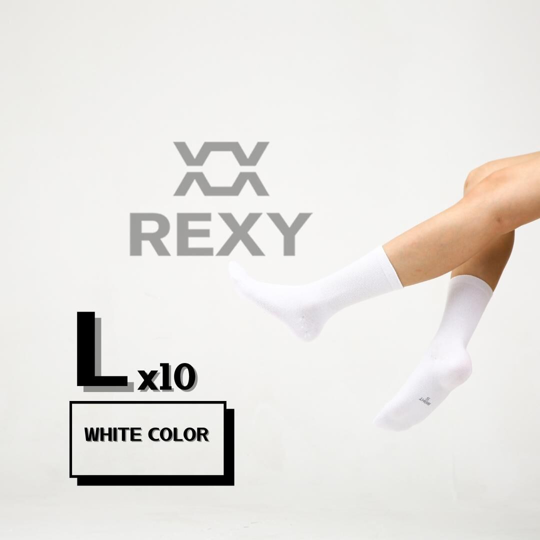 10X Rexy 3D Seamless Crew Socks Large Slim Breathable WHITE Price