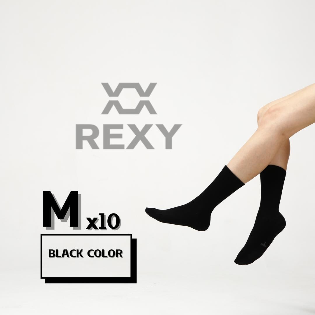 10X Rexy 3D Seamless Crew Socks Medium Slim Breathable BLACK Price