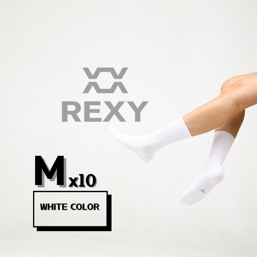 10X Rexy 3D Seamless Crew Socks Medium Slim Breathable WHITE Price