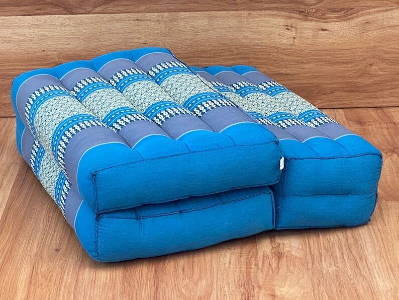 3-Fold Zafu Meditation Cushion Set Blue Medium Size Price