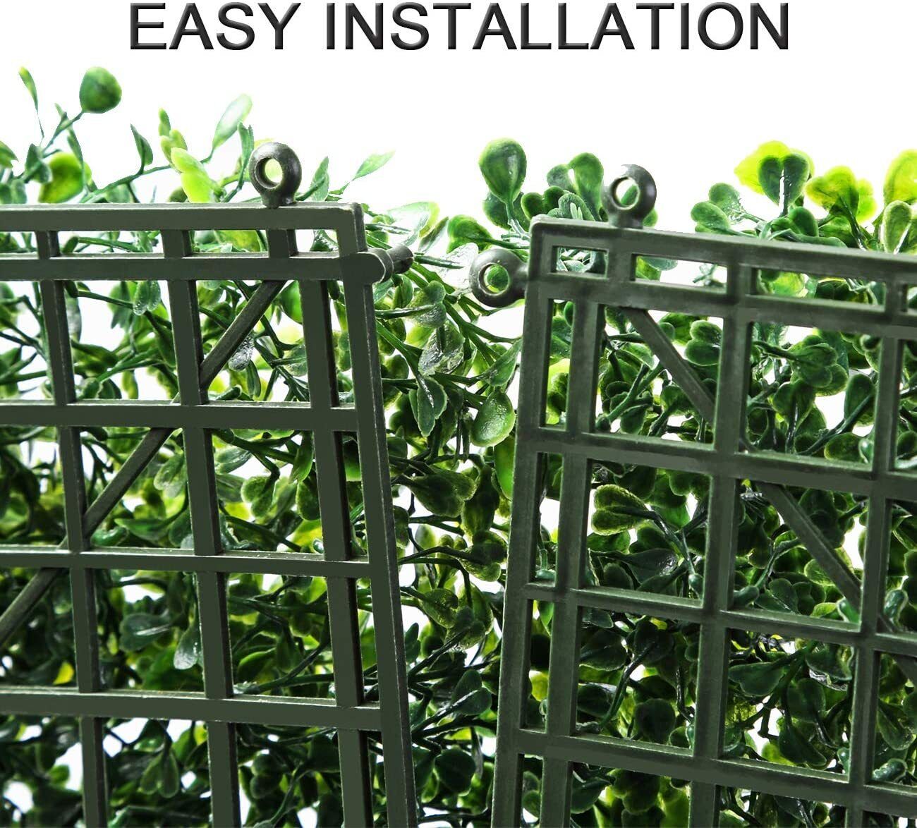 12 x Artificial Plant Wall Grass Panels Vertical Garden Tile Fence 50X50CM Green Price