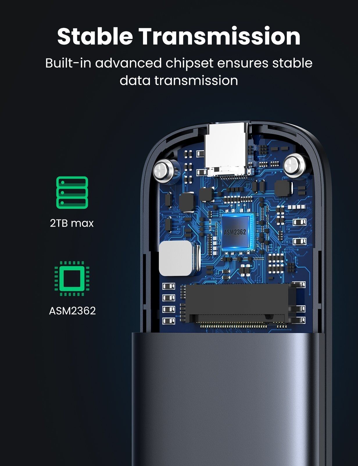 UGREEN 60354 Enclosure for M.2 PCI-E NVME SSD Price