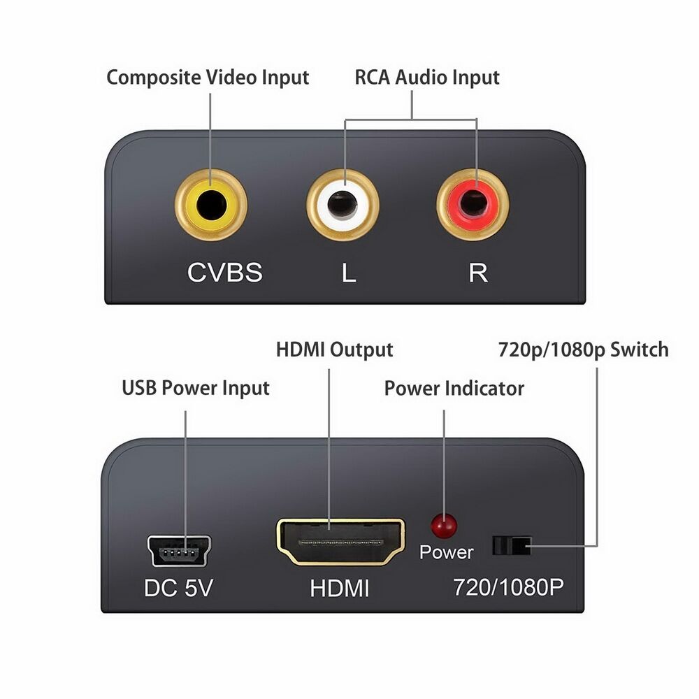 Simplecom CM401v2 Composite AV CVBS to HDMI Video Converter 1080p Upscaler Alloy Case Price
