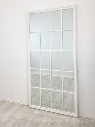 Window Style Mirror - White Rectangle 100cm x 200cm Price