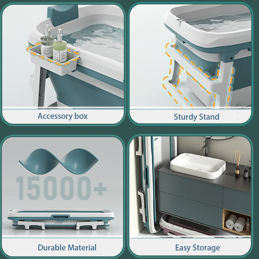 Foldable 135cm Large Massage Bathtub Portable Bath Tub with Drain for adult Price