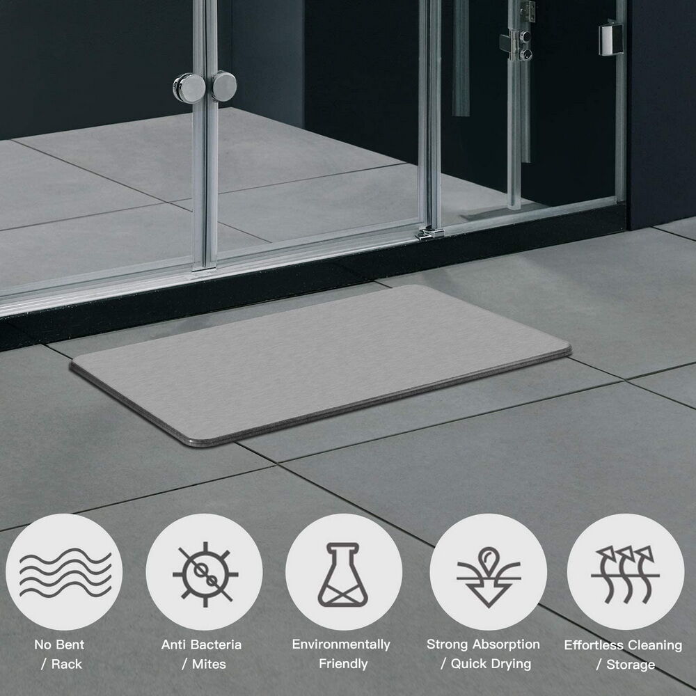 60cm*40cm Diatomaceous Earth Bath Mat, Nonslip Absorbent - Fast Drying Bathroom Floor Shower Mats Anti-Slip Mat Price