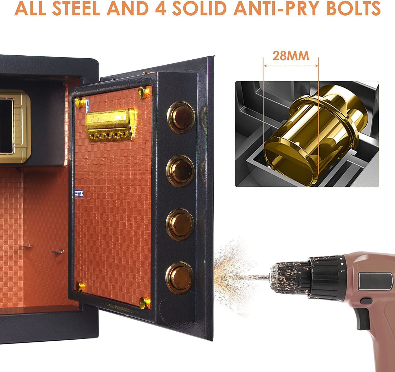45cm Large Digital Electronic Safe Deposit Safe Security Box Office Home Cash Jewelry Price