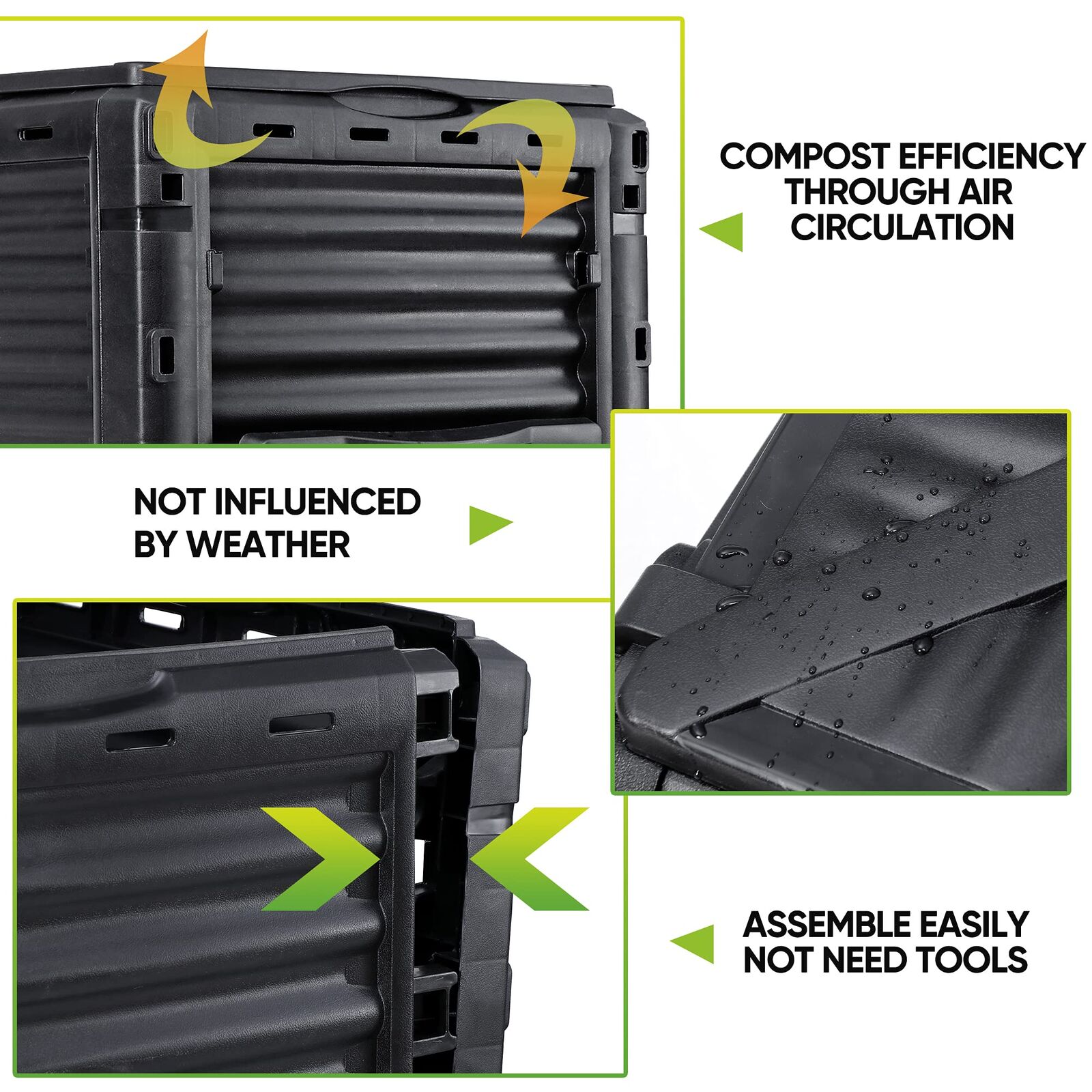 300L Large Garden Outdoor Compost Bin Composter BPA Free Compost Barrel Price