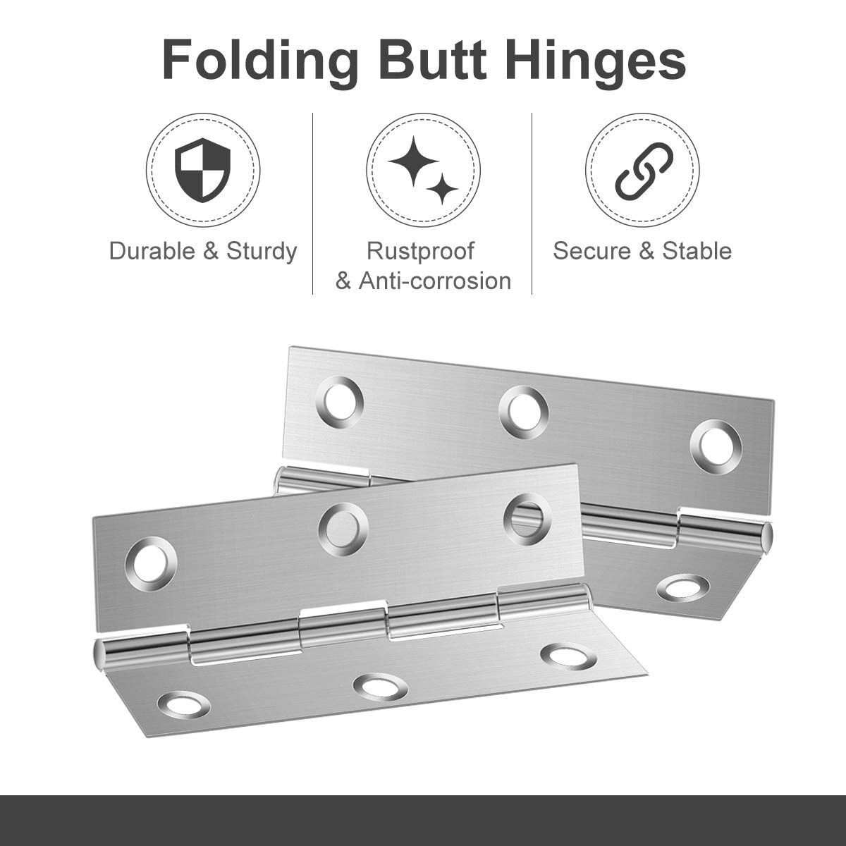 Pack of 20 Hinge 3 Inch Stainless Steel Door Hinges Cabinet Door Hinges Furniture Price