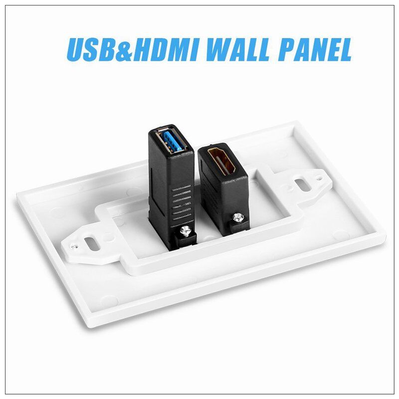 HDMI USB 3.0 Audio Stereo Pass Through Component Composite Wall Plate Panel Price