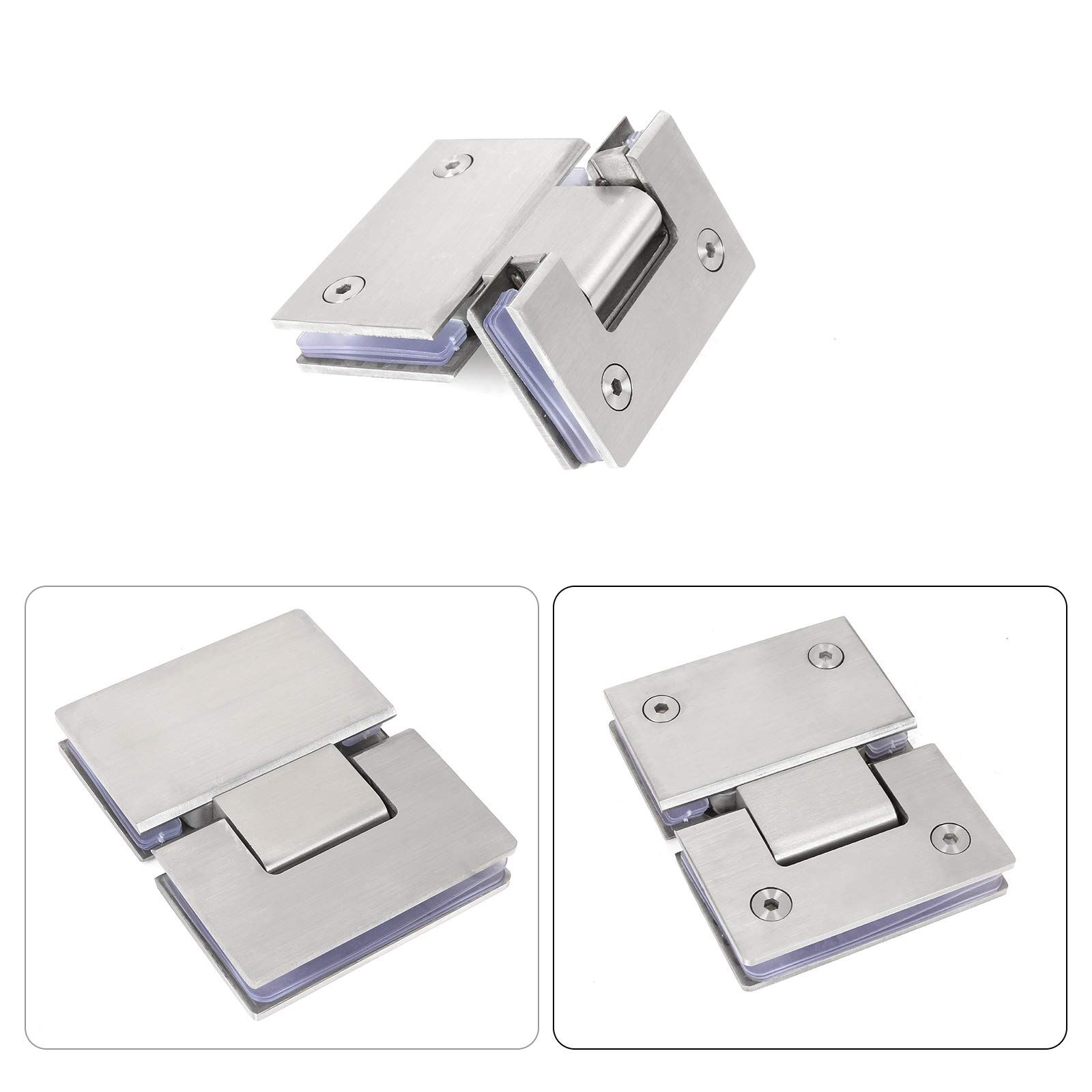 Shower Glass Door Gate Hinge 304 Stainless Steel 180 Degrees Polished Chrome Finish Price