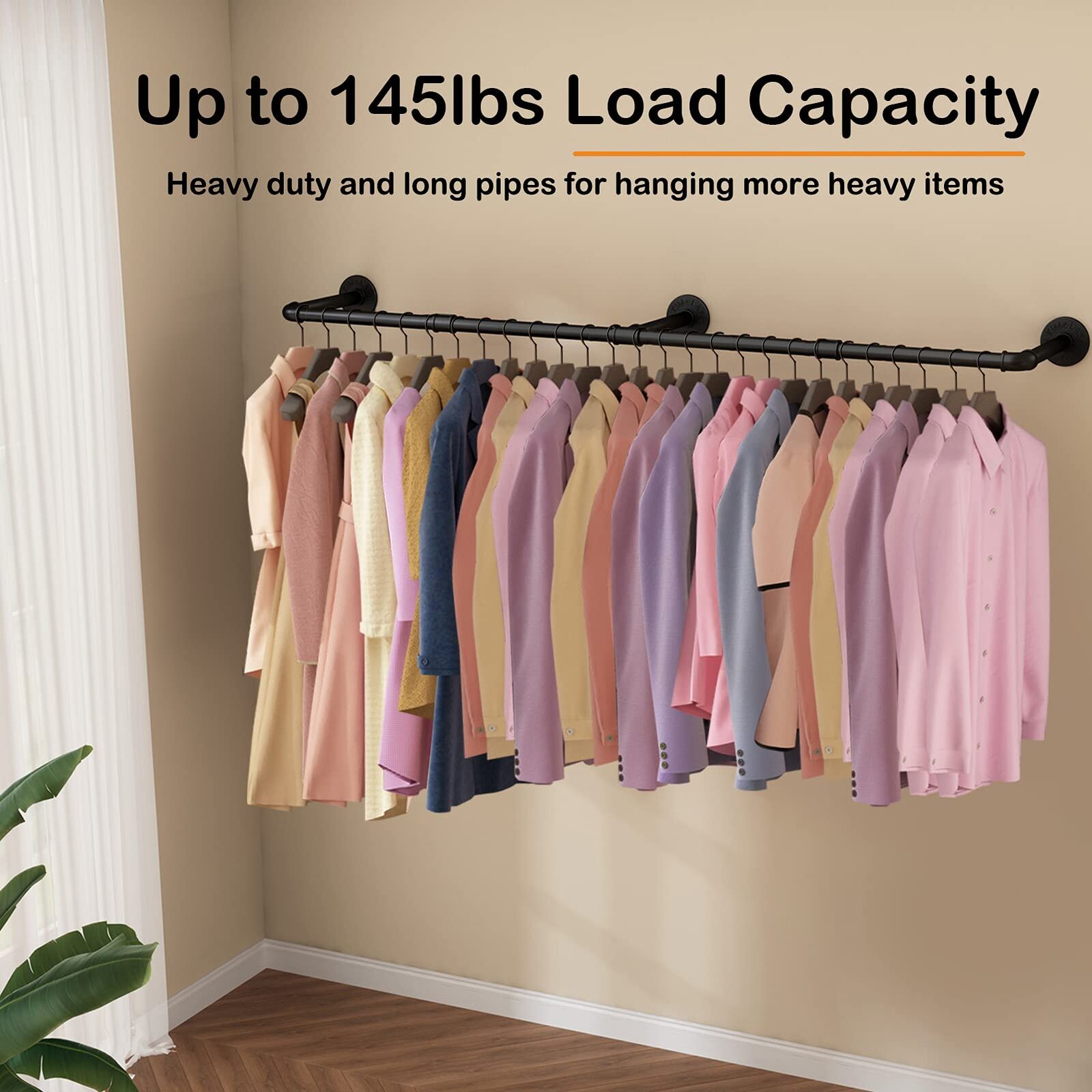 184cm Clothing Racks for Hanging Clothes Garment Rack Industrial Pipe clothes Rack Drying Rack Price