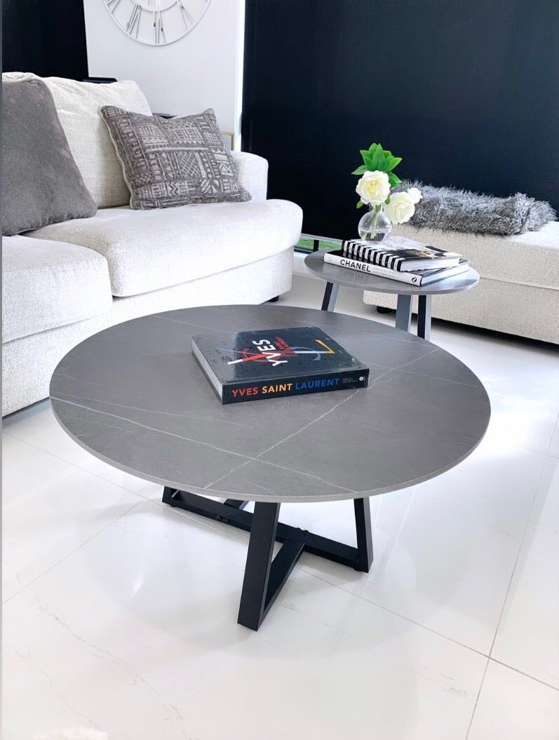 Broadway Two Tier Stone Coffee Table Set Price