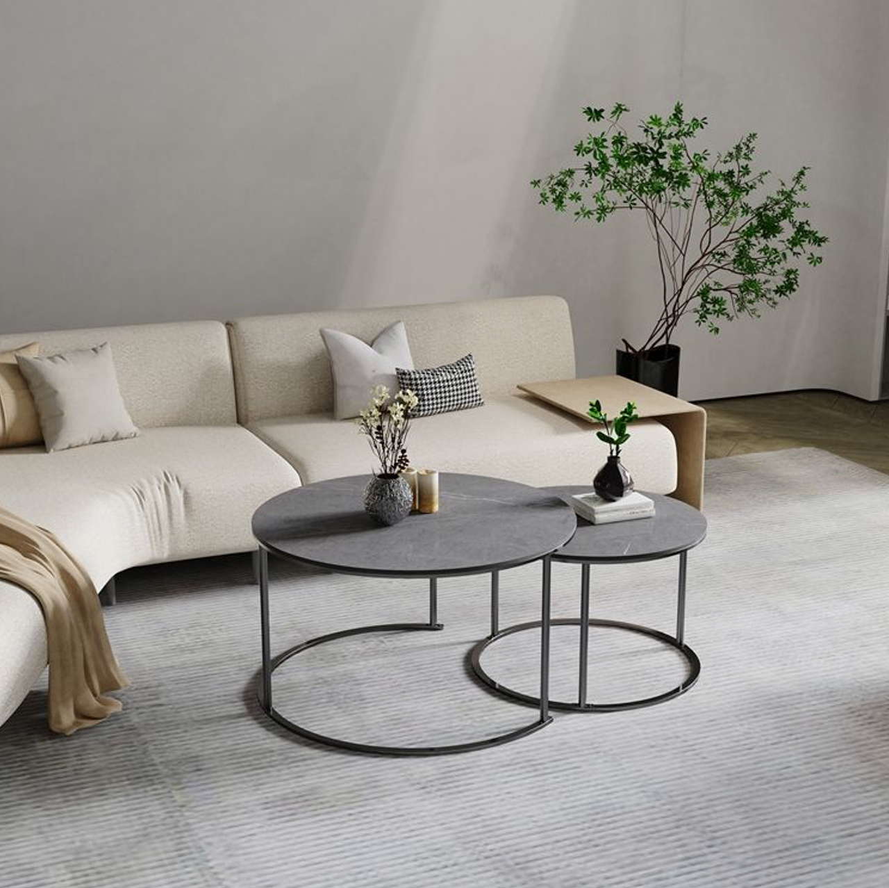 Executive Stone Nested Coffee Table Set Price